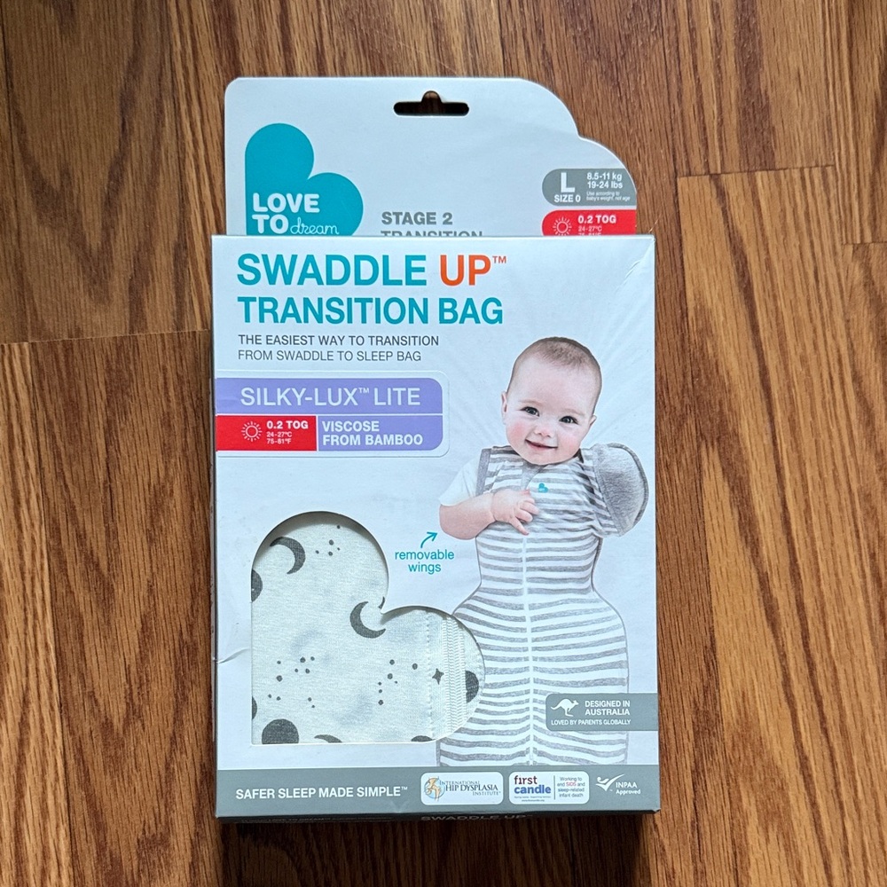 Love To Dream Swaddle Up Transition Bag Silky-Lux Lite Bamboo Stars & Moons